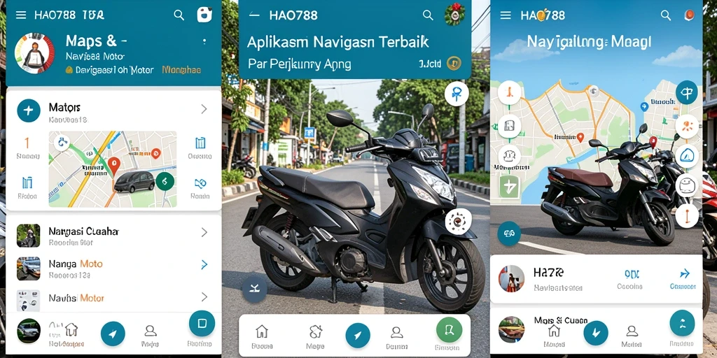 Tampilan antarmuka aplikasi HAO788 yang intuitif untuk Navigasi Motor.