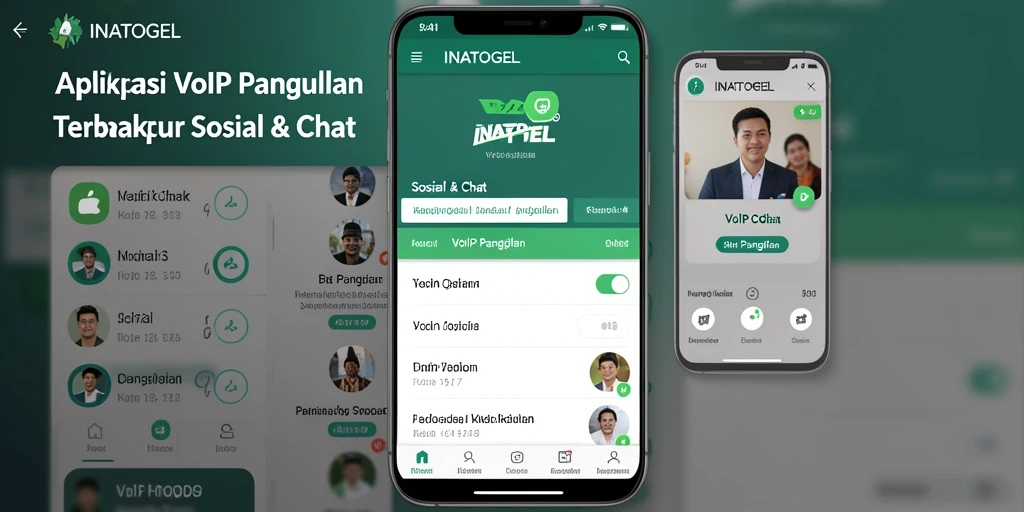 Tampilan antarmuka aplikasi INATOGEL untuk panggilan VoIP yang user-friendly.