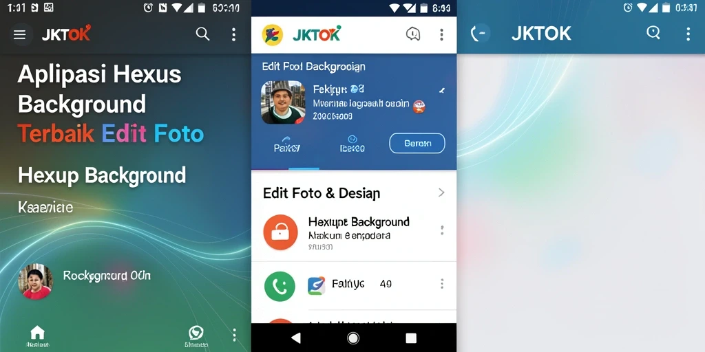 Antarmuka JKTOK yang intuitif untuk menghapus background foto.