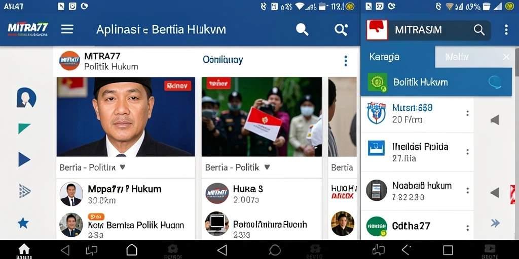 Tampilan antarmuka aplikasi MITRA77 yang informatif dan menarik.