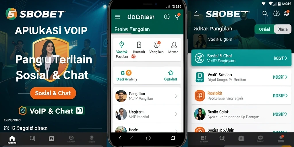 Tampilan antarmuka aplikasi VoIP Panggilan SBOBET yang modern dan user-friendly.