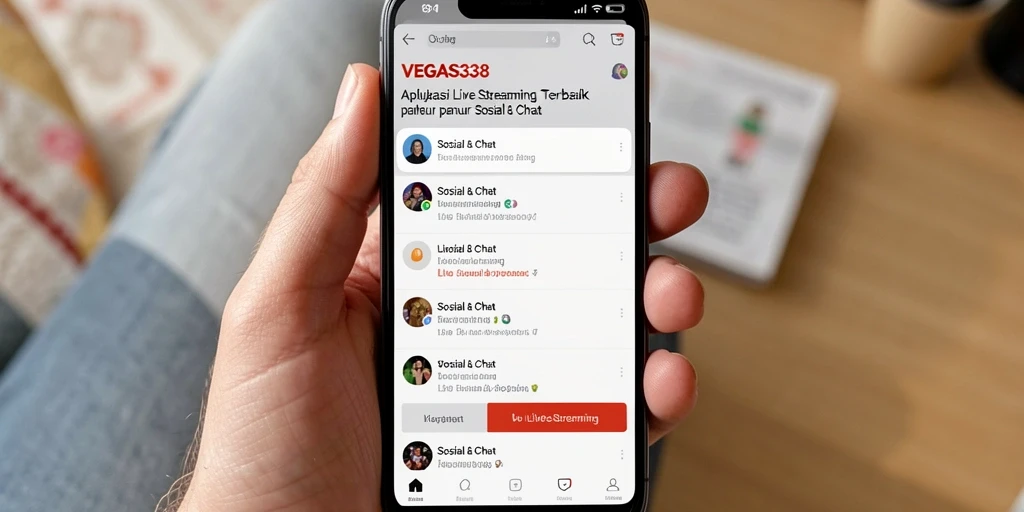 Antarmuka VEGAS338 yang menampilkan fitur Live Streaming yang menarik.